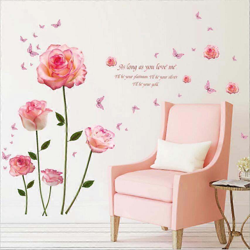 1 set Flowers Wall Sticker romantic