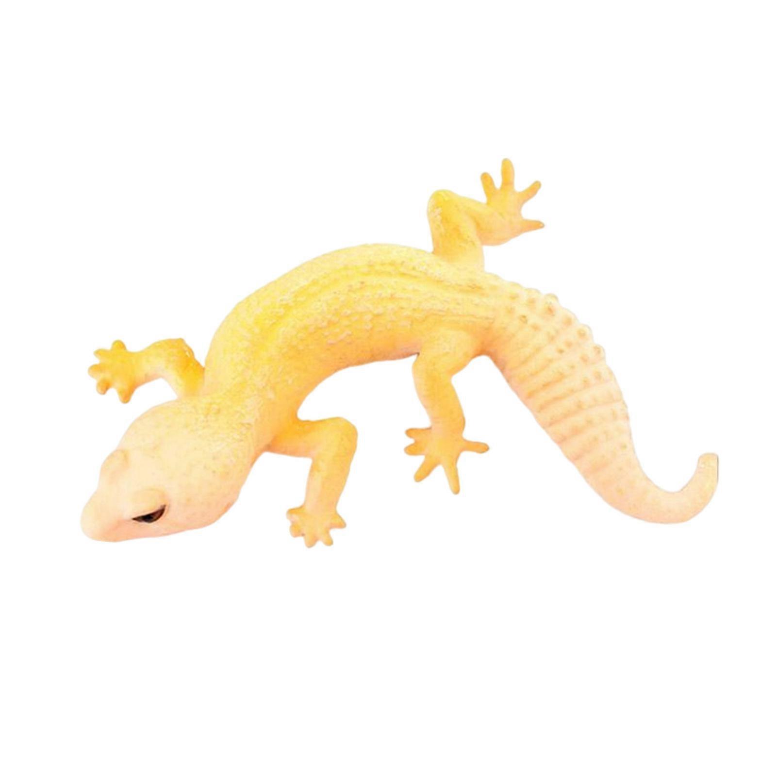 Simulation Reptile Model Tablescape Decoration Realistic Miniature Gecko Statues Figurine Ornament Halloween Funny Tricky Gecko Toy Animal Cognitive E