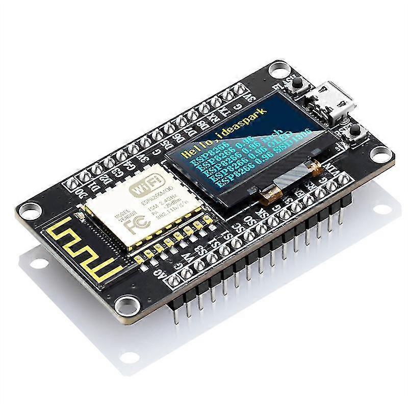 NodeMCU ESP8266 Development Board with 0.96Inch OLED Display CH340 ESP-12E WiFi Module Micro-USB fo