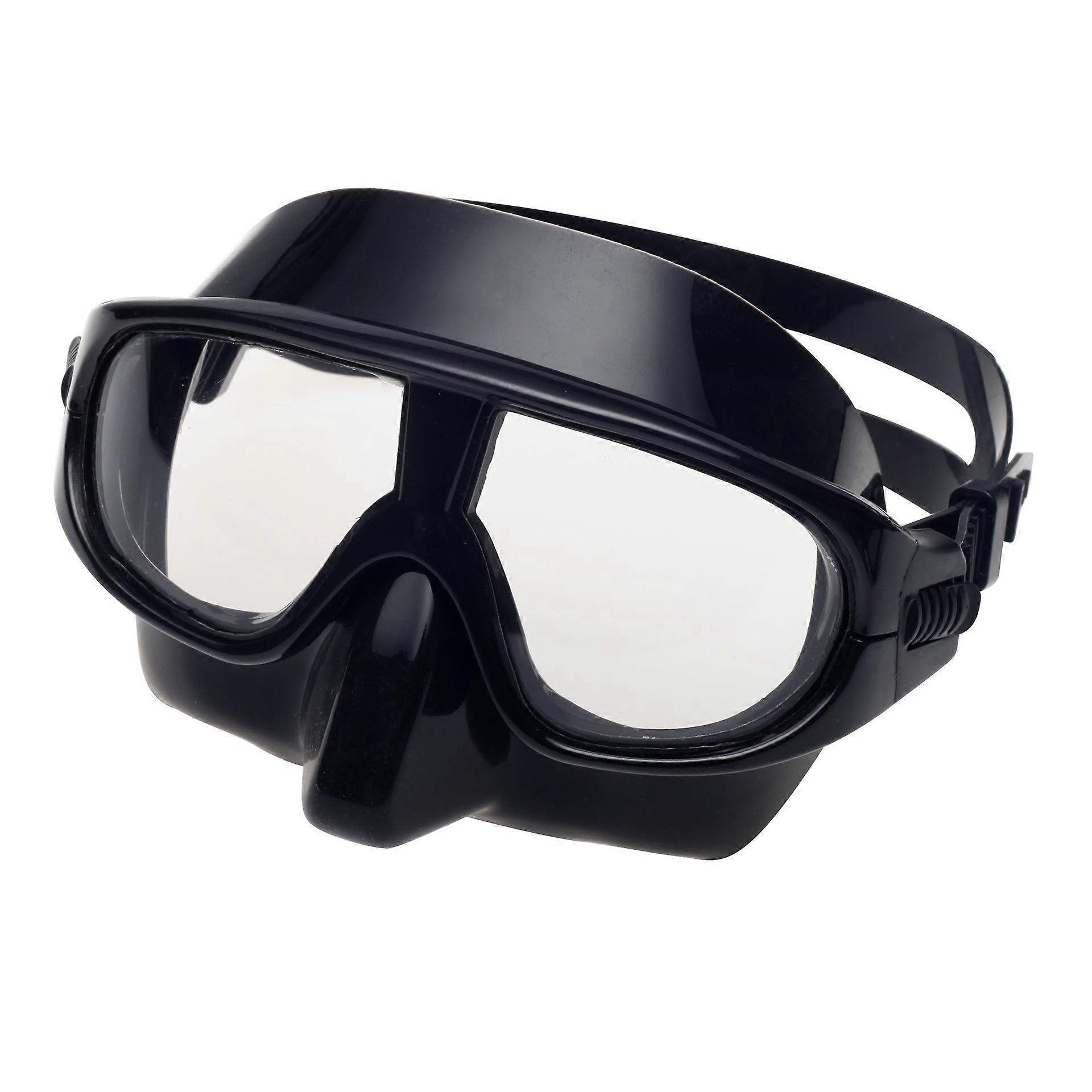 Masque de plongée sous-marine Panoramique 4 lentilles, masque de plongée en verre trempé avec couvercle de nez, équipement de lunettes de plongée anti-buée, masque de natation pour jeunes adultes pour Div