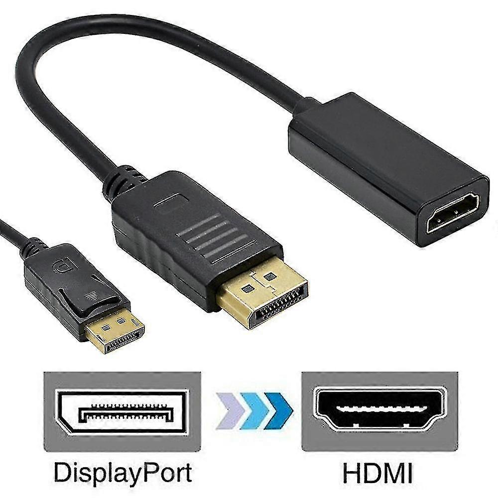 Display Port Dp Male To Hdmi Female Adapter Dongle Cable Converter For Pc Computer Monitor