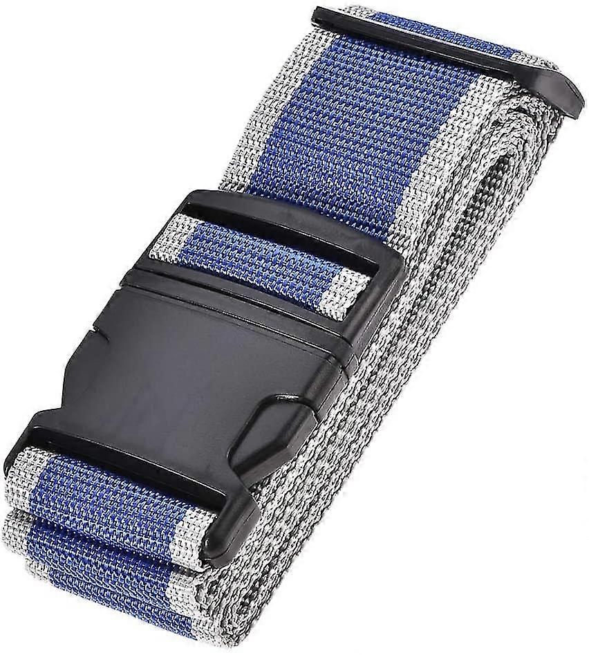 荷物ストラップスーツケースベルトバックルラベル付き、2mx5cm調節可能なPpトラベルバッグ