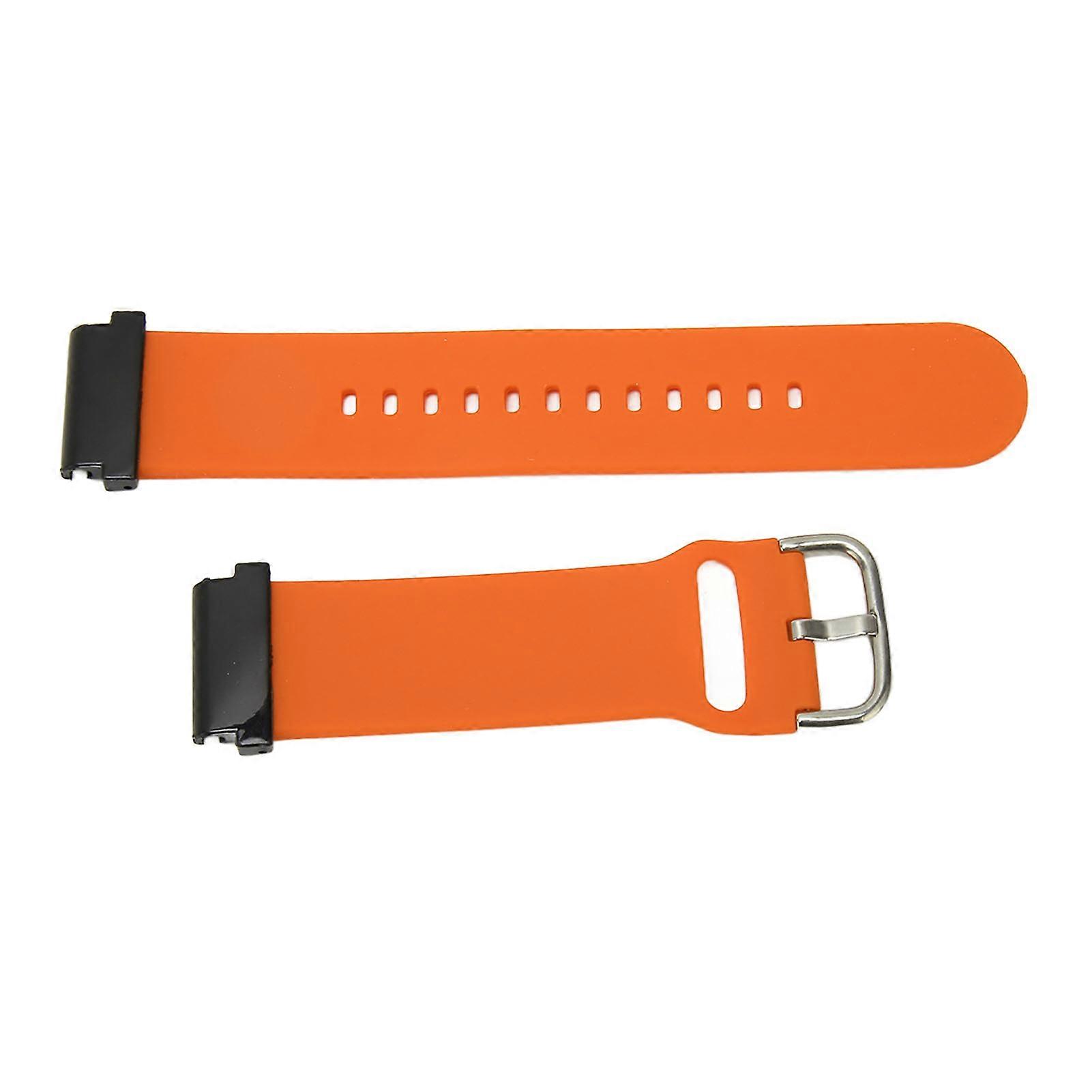 Replacement Wristband 20mm Waterproof Soft Quick Release Silicone Watch Strap for Garmin Fenix 7S Orange