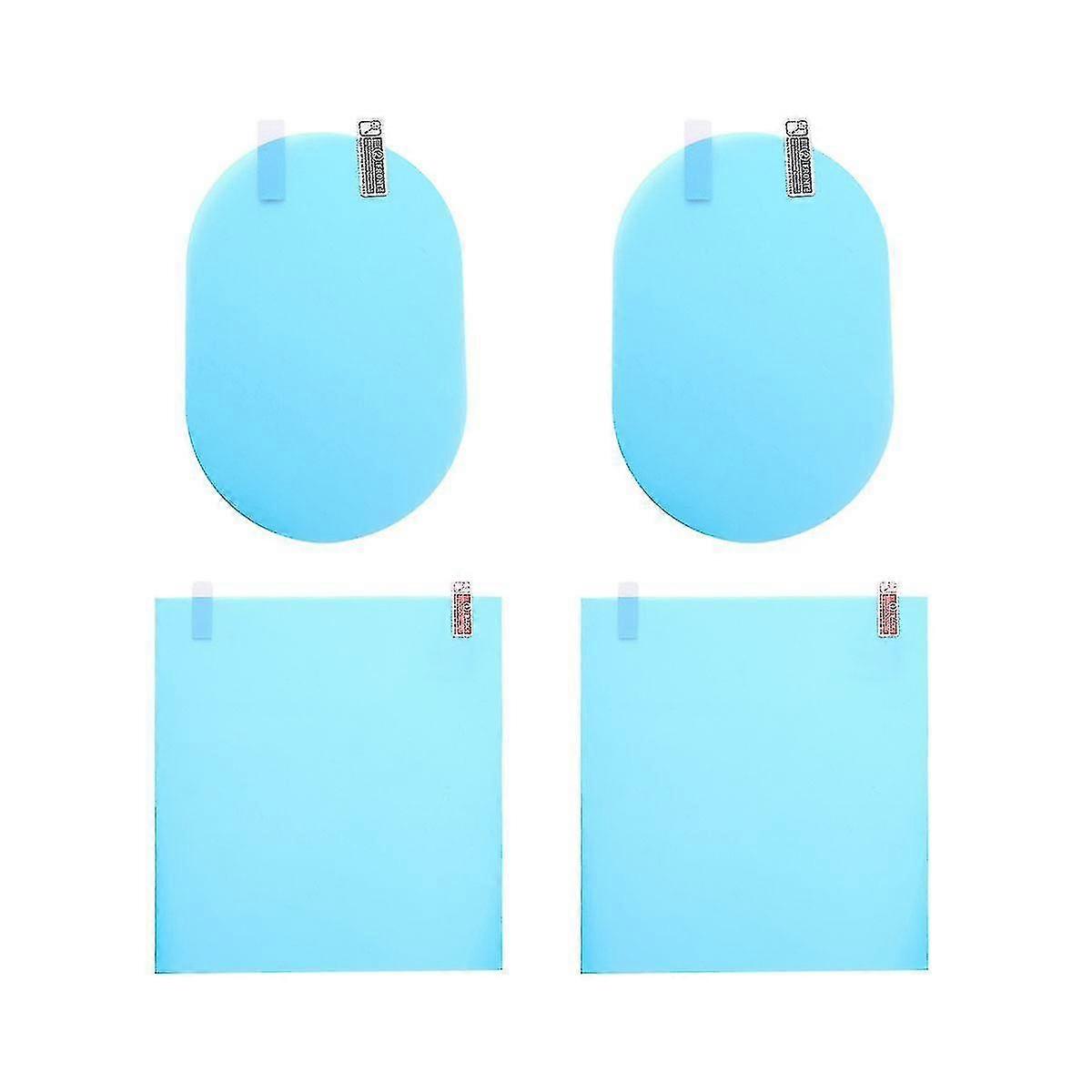 4pcs Car Rearview Mirror Films Nano Waterproof Film Clear Protective Films For Car Mirror And Side Window