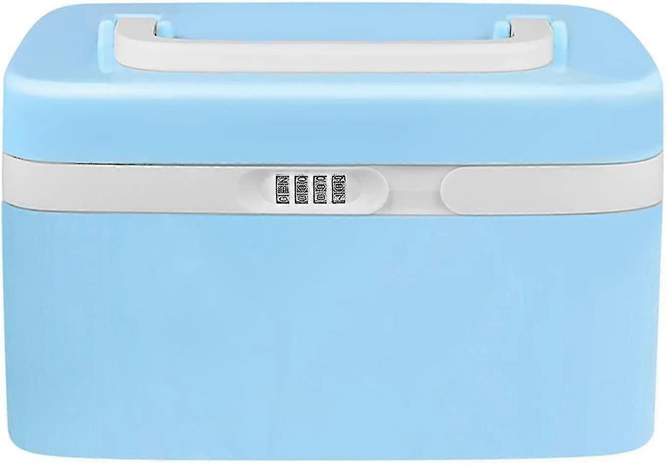 Medicine Box With Combination Lock Cabinet Separate Compartments, Locking