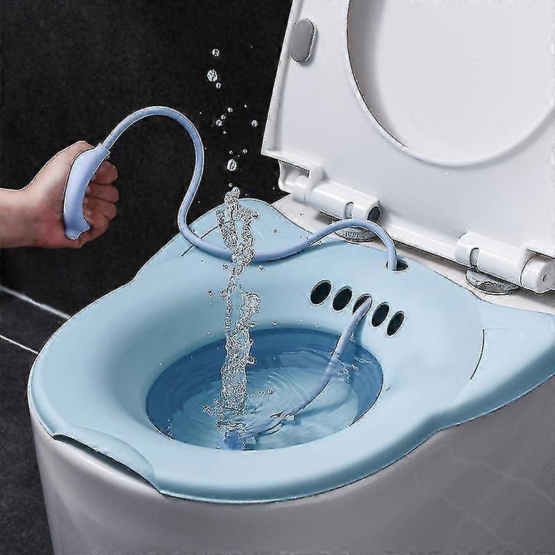 Sitz Bath For Toilet Seat Folding Sitz Bath Squat Free Toilet Seat With Flush Pump Pregnant Women Special Wash Basin Bath Tubs Soaking For Postpartum