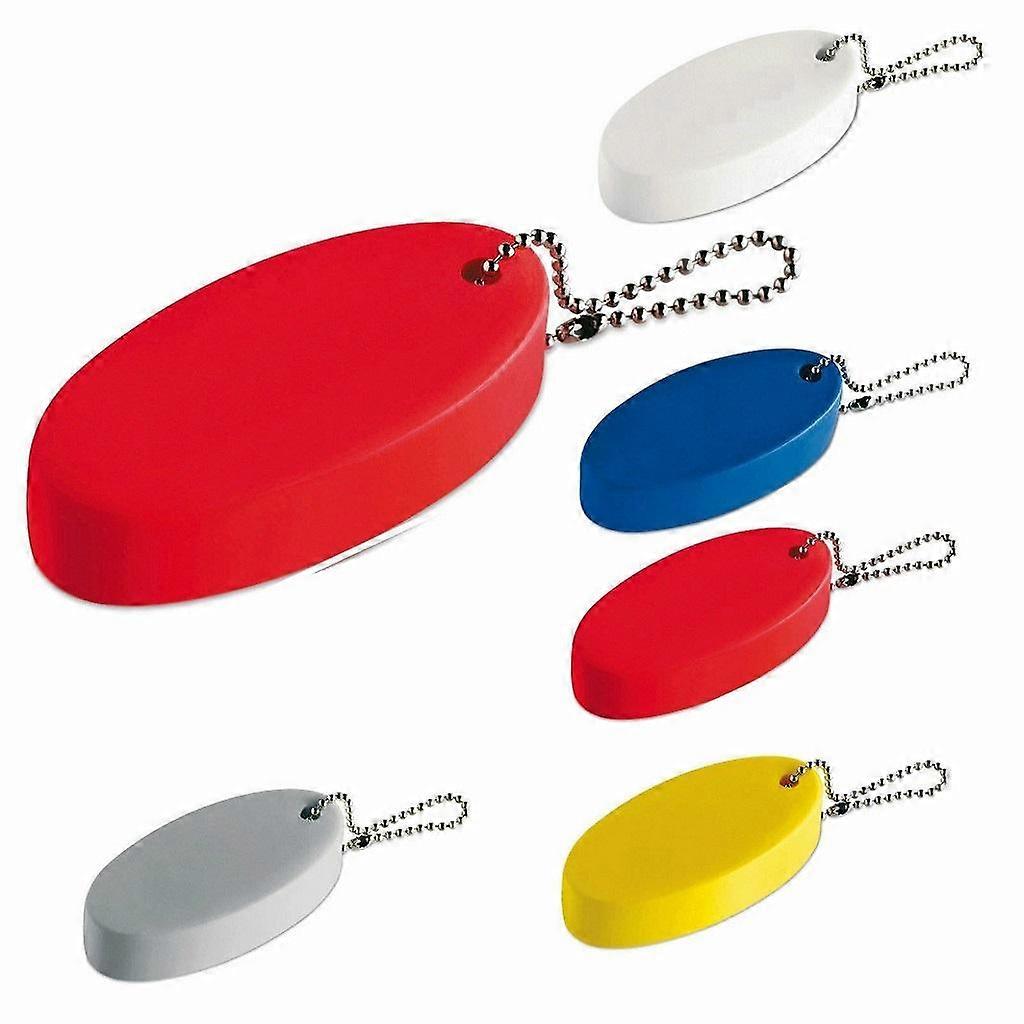 2xWater Sports Foam Floating Oval Keychain Keyring Water Key Float Buoy Red