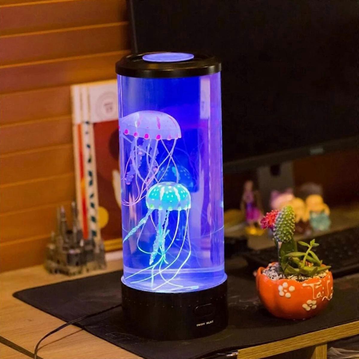 New LED Jellyfish Lamp DV5C 500mA USB/Battery Powered Electric Jellyfish Tank Night Light Color Changing Fantasy Mood Light