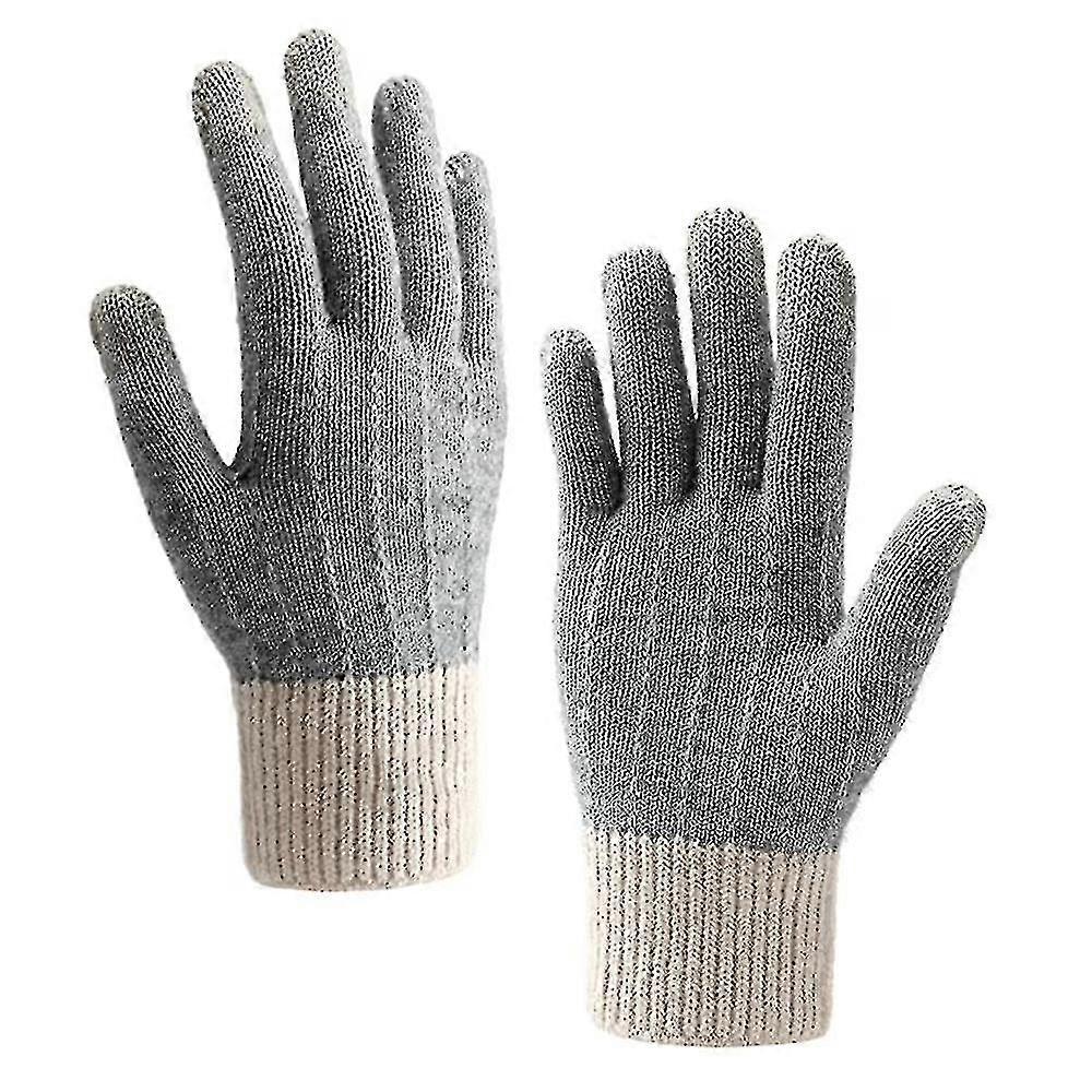 Women's Winter Gloves,warm Knit Touch Screen Texting Anti-slip Gloves