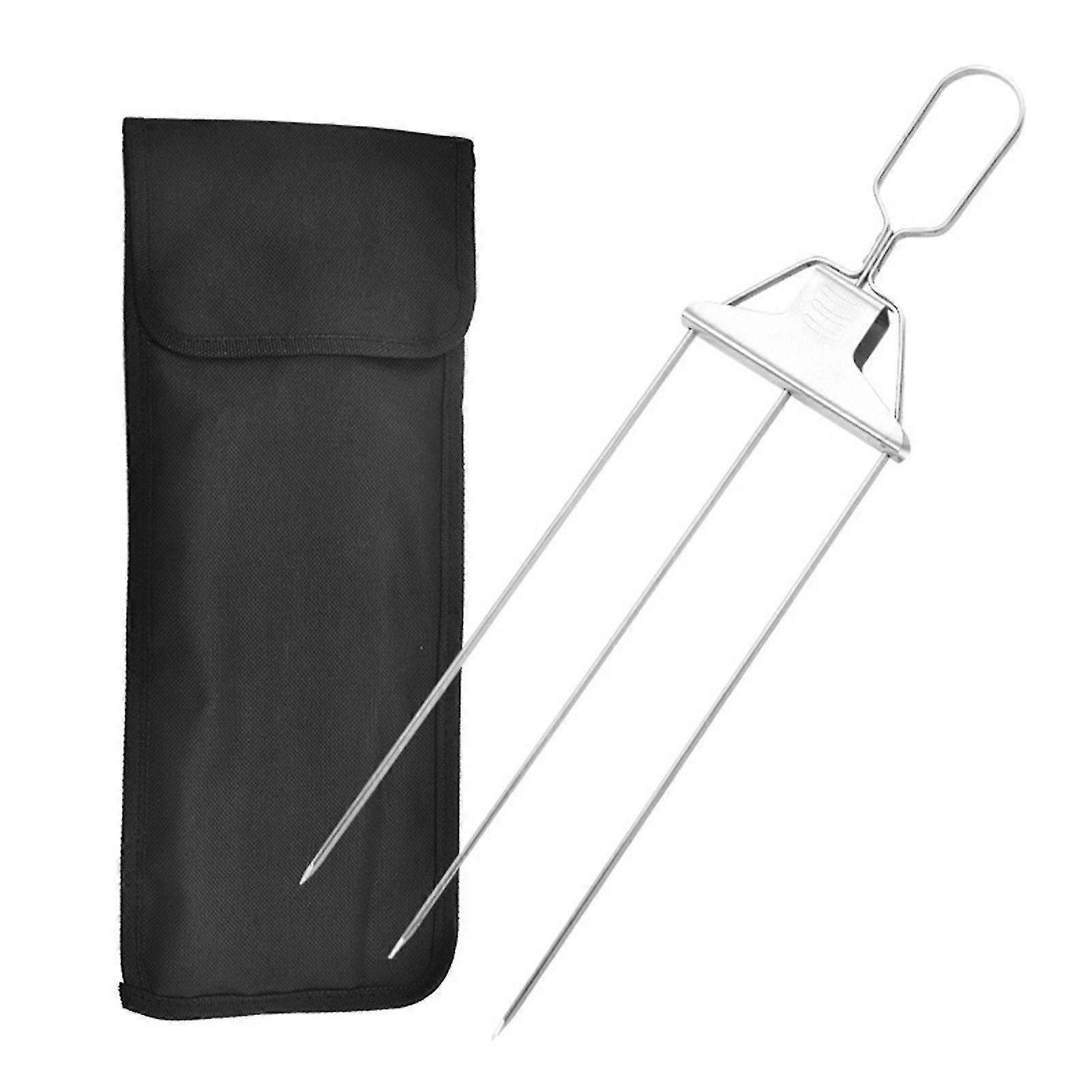 3-Way Grills Skewers for Barbecue with Storage Bag Multi-Purpose Grilling Skewers Tool for Outdoor BBQ