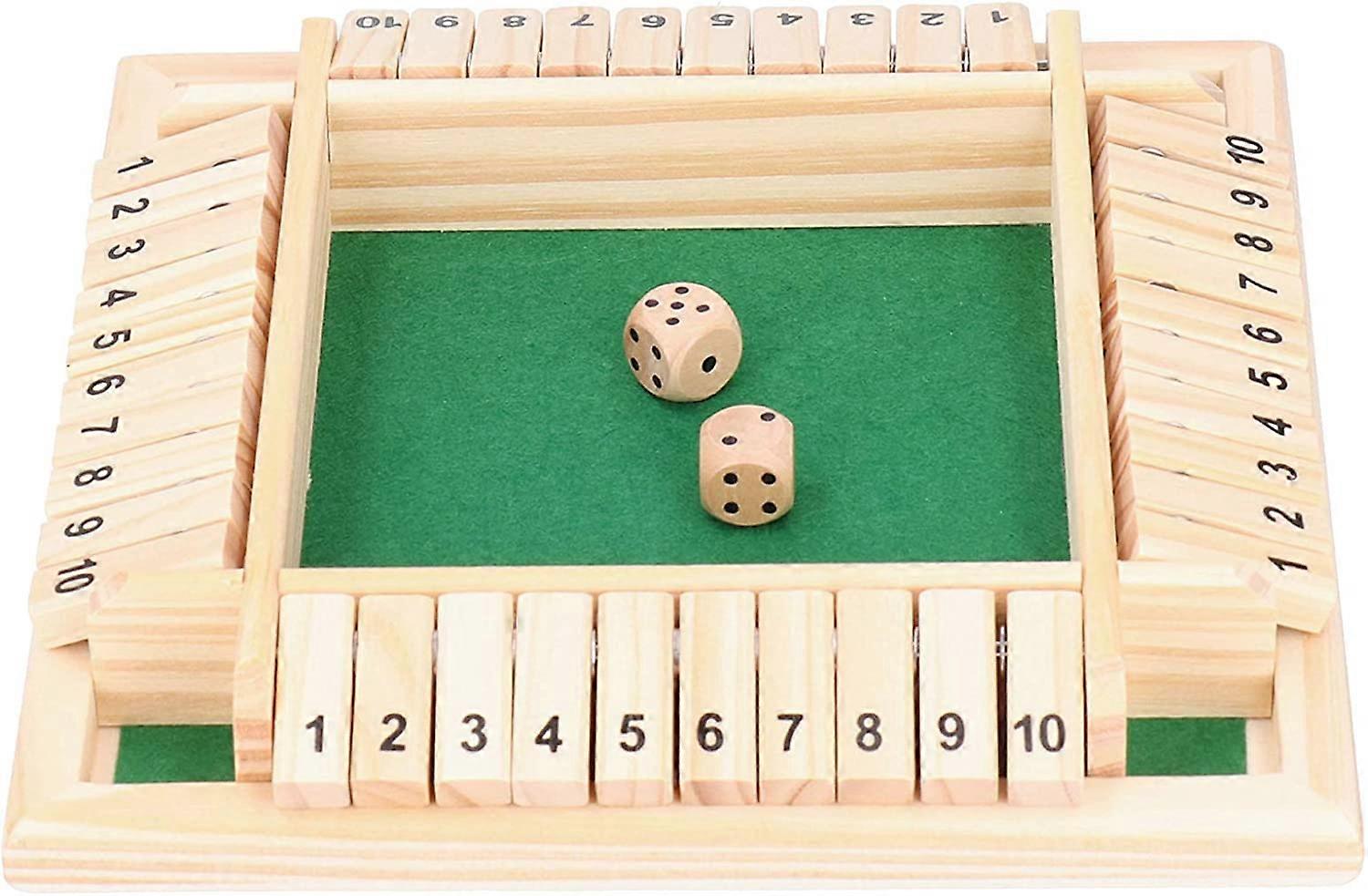 Dices Game Set Sturdy Safe Number Board Toy Portable Interesting for Home KTV(Numbers on Green Background)