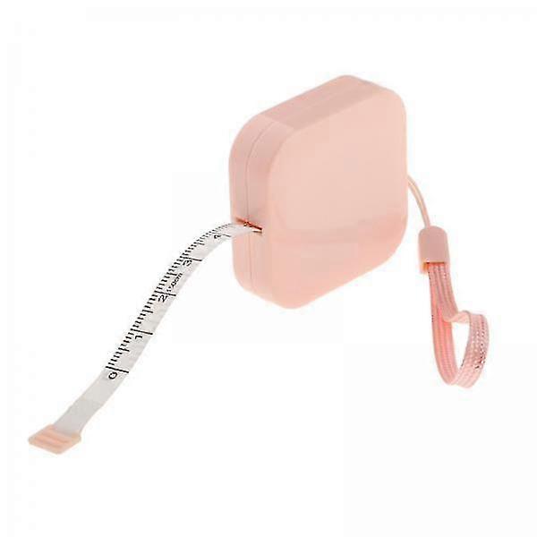 2xsoft Retractable Mini Tape Measure Tape Clear Marked Pink
