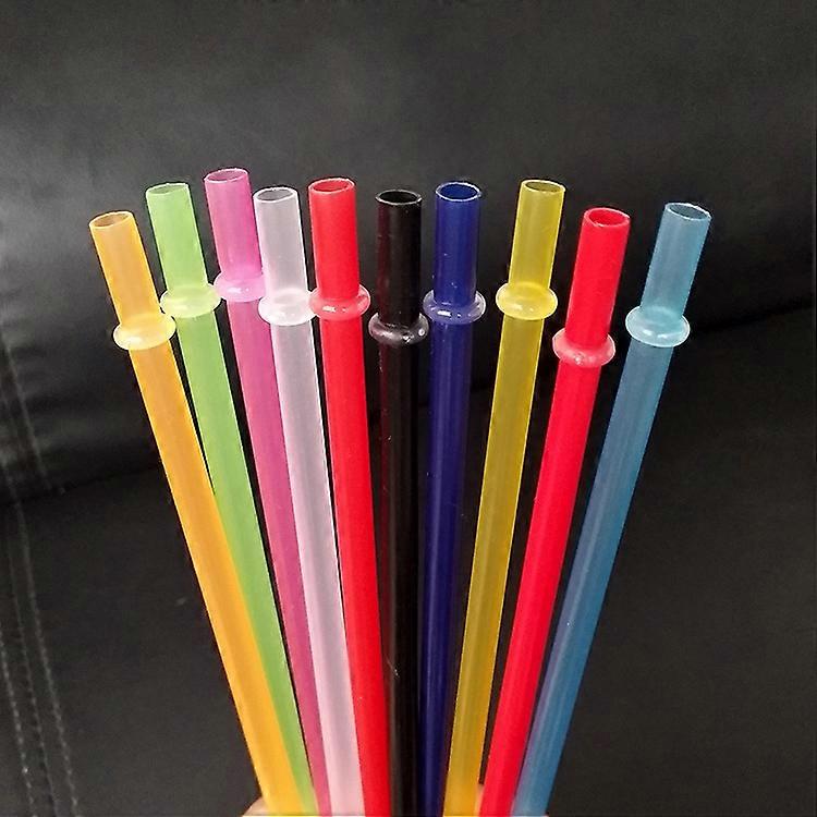 50pcs 23cm Clear Reusable Thick Plastic Replacement Drinking Straws Extra Long