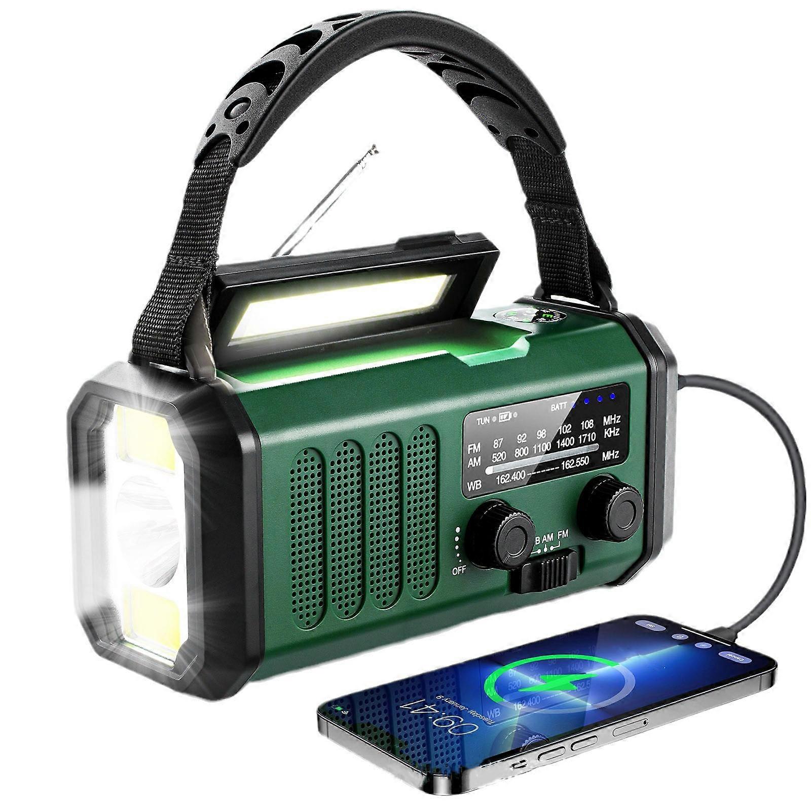 Emergency Radio,Hand Crank Solar Radio Emergency Radio with Flashlight