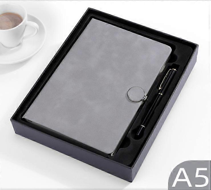KXJ-Notebook A5 Leather Notebook Journal,Business Notebook/tepad,260 Thick Pages -4