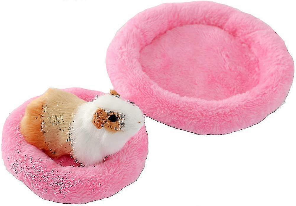 2pcs 毛绒宠物床冬季小动物笼垫豚鼠仓鼠睡床