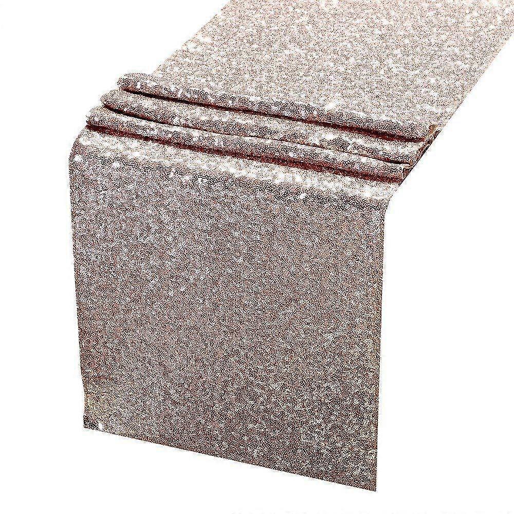 Sequin Table Runners Rose Gold-12x108 Inch Glitter Table Runner