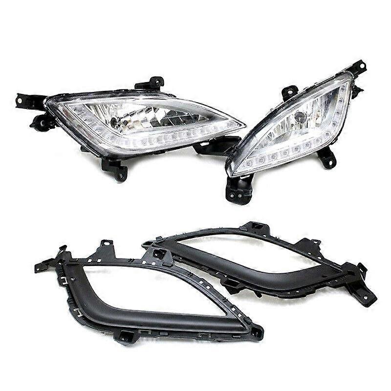 Suitable For Hyundai Elantra Gt I30 2012 - 2016 Front Bumper Fog Light Frame Fog Light Cover
