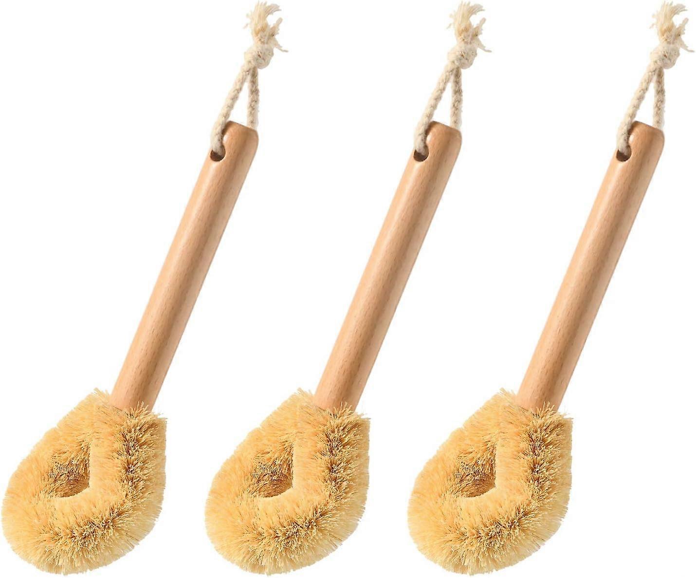 Natural Cast Iron Scrub Brush for Kitchen Cleaning