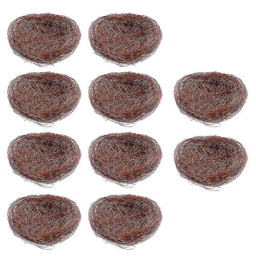 10 Pcs Practical Bird Nest Artificial Birds Nest Hemp Thread Birds Nest Ornament