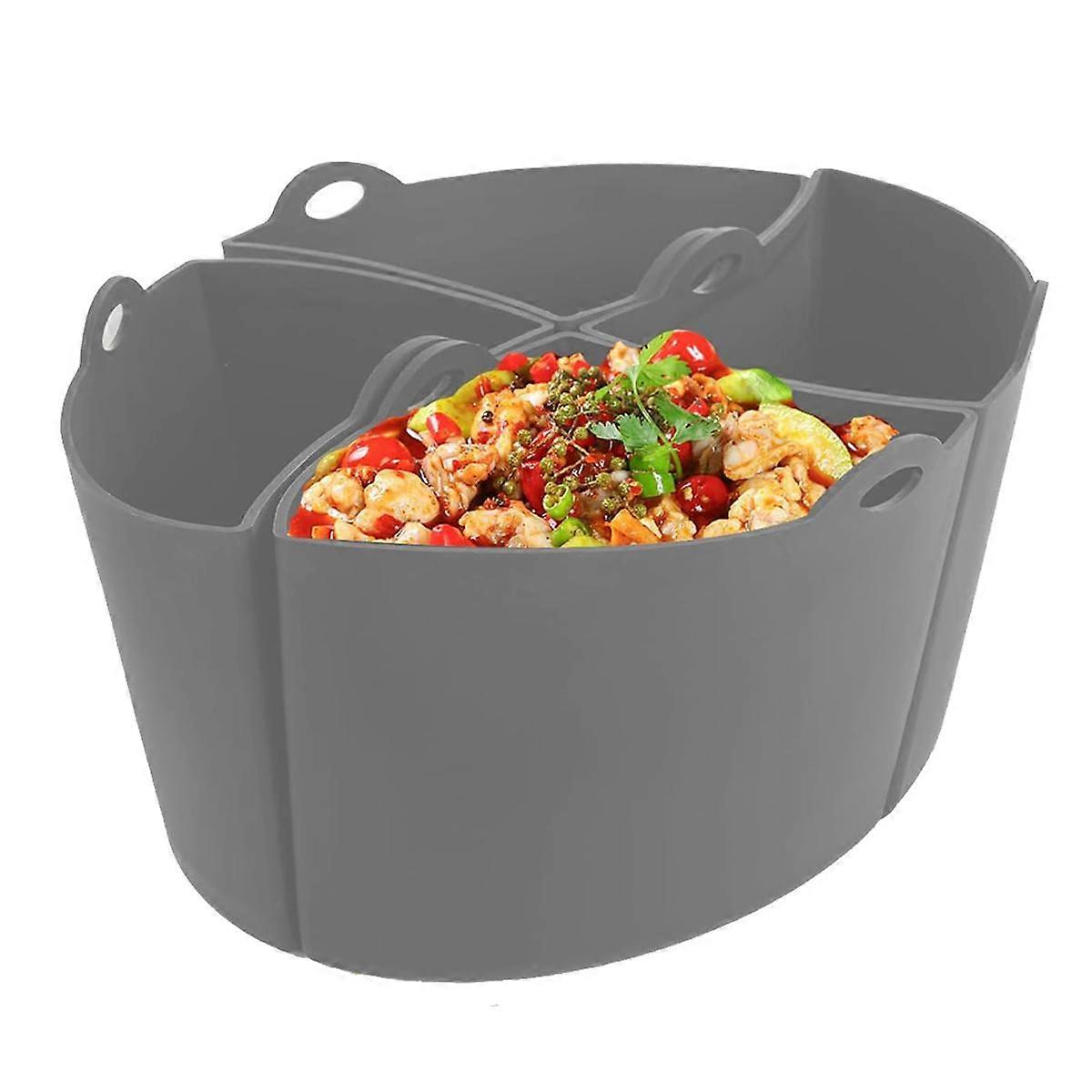 Silicone Slow Cooker Liners,Reusable 4 Divider Inserts,Fits Oval 8 QT Slow Cooking, Leakproof,Dishwasher Safe