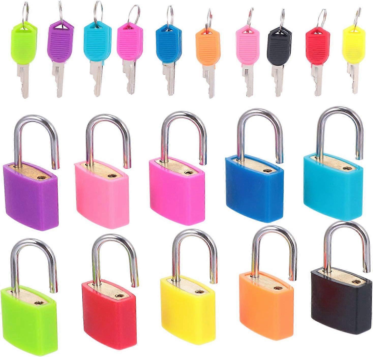 Mini Suitcase Luggage Sets Mini with Key Small Rustproof Locks for Schoolbag Backpack Diary Suitcase Bag for Gym 10pcs Outdoor Sets Sets Sets Sets Lug