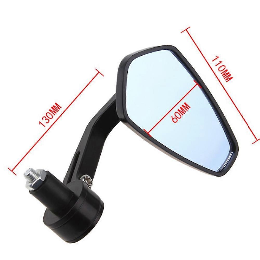 1 Pair Universal 7/8" Bicycle Rear View Side Aluminum Bike Mirror Handle Bar End 360 Degree