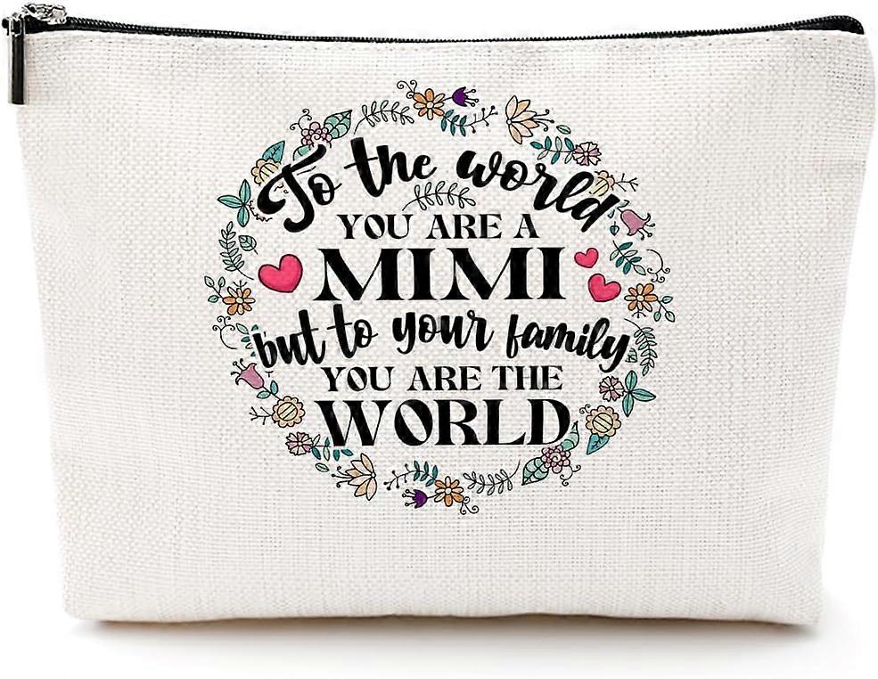 هدايا ميمي هدايا الجدة حقيبة مكياج الأزهار هدايا للجدة حقيبة مستحضرات التجميل هدايا عيد الأم هدايا الجدة ميمي تقدير حقيبة أدوات الزينة هدايا الجدة ب