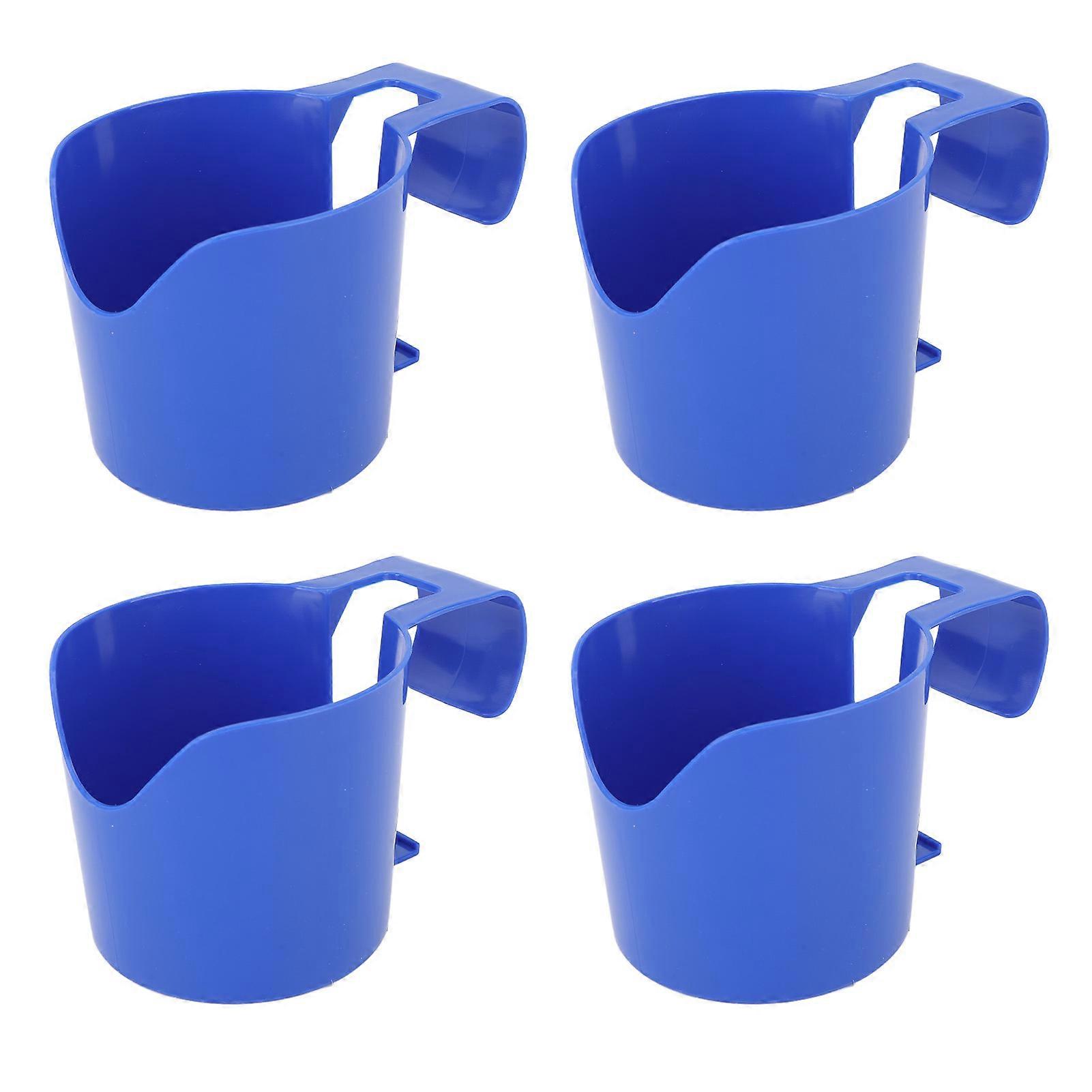 4pcs Poolside Cup Holder for Above Ground Pool Spill Proof Strong Handle Swimming Pool Drink Holder