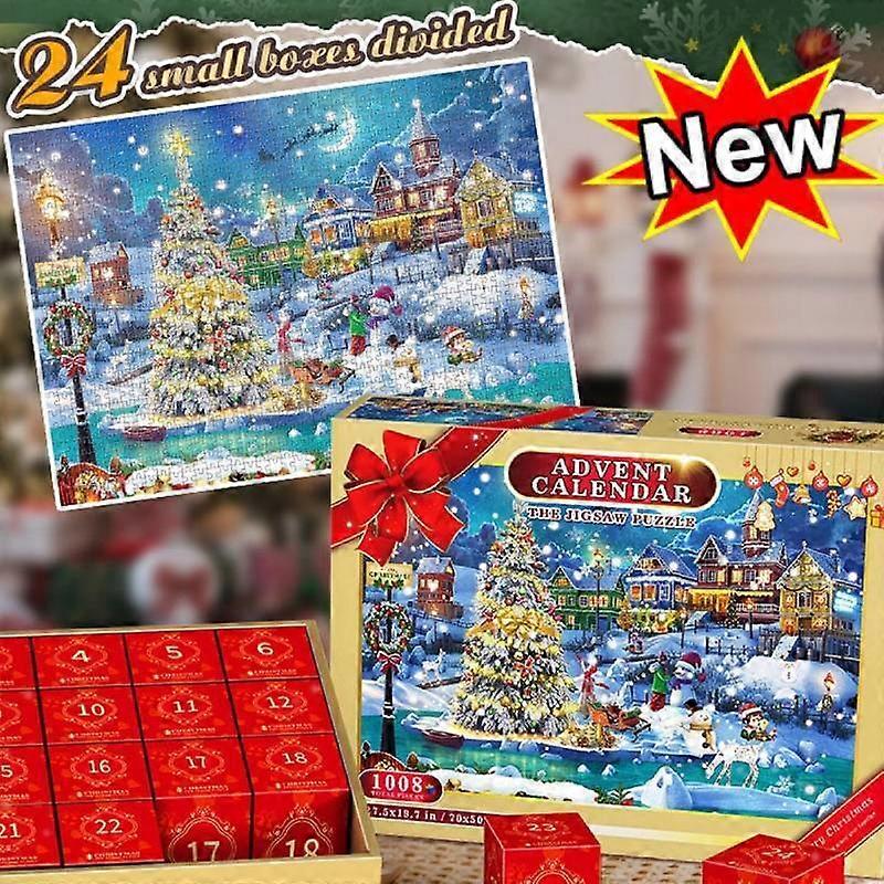 1008Pcs 2023 Χριστουγεννιάτικο Ημερολόγιο Παζλ