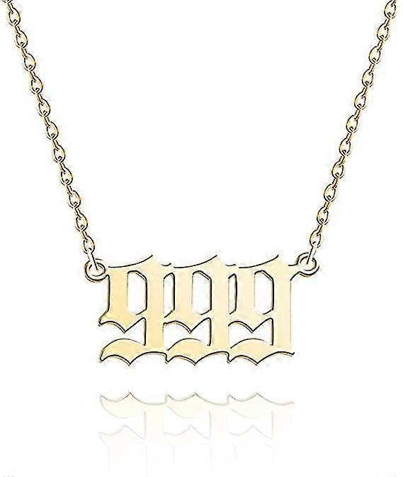 Bijoux de numérologie - Collier numéro ange en acier inoxydable argent/or