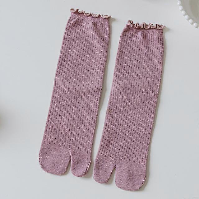 New High Quality Combed Cotton Split Toe Socks Unisex Simple Comfortable Two-Toed Socks Japanese Harajuku Men Women's Tabi Socks