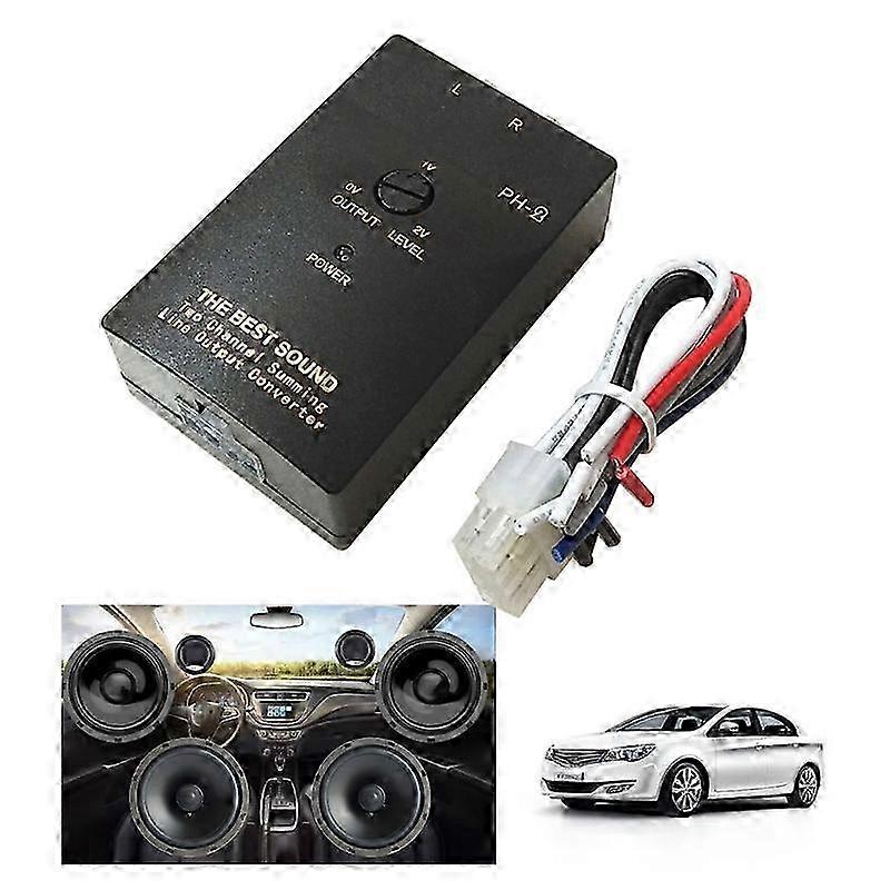 Car Stereo-High to Low Line RCA-Speaker Level Output Converter Cable Adapter
