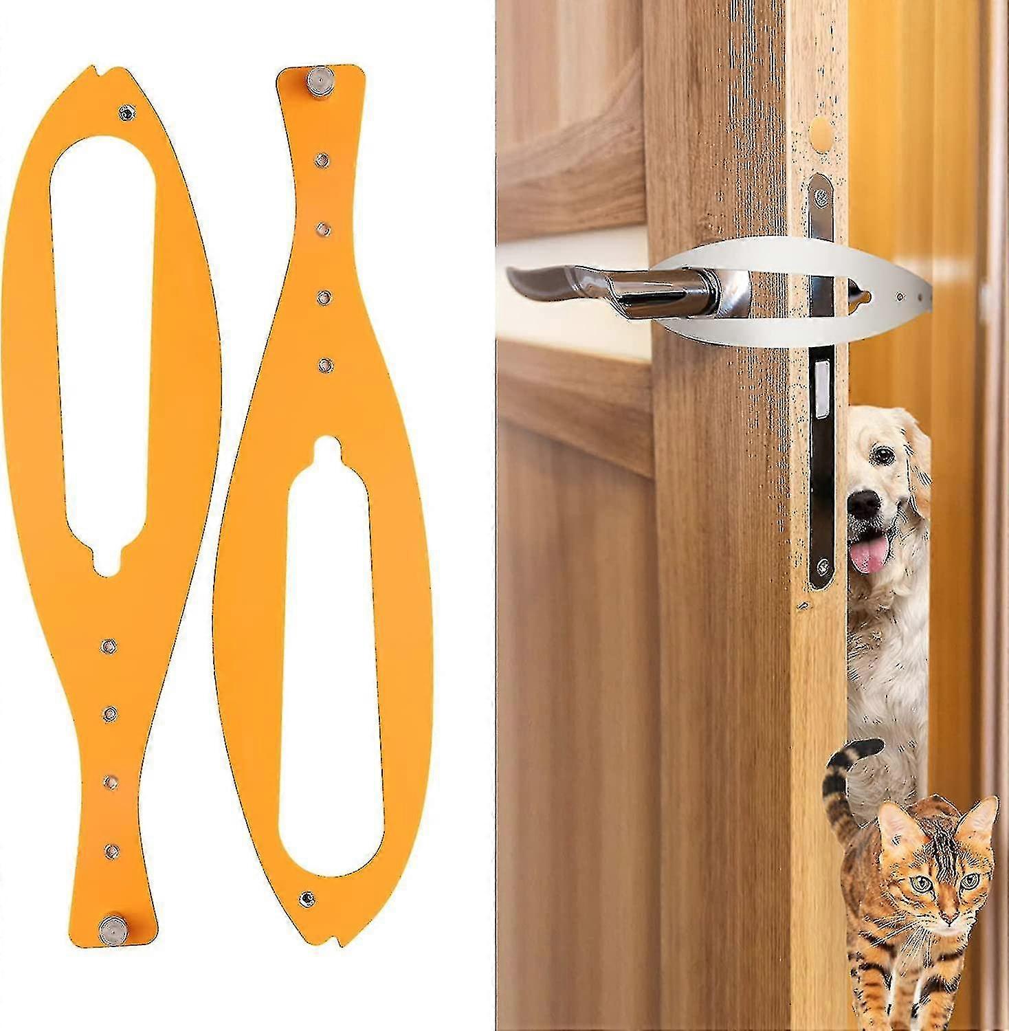 2pcs Cat Door Holder Latch, Flex Latch Cat Door Stopper With Adjustable Strap 2.5-6" Wide, Easy To Install Xixi