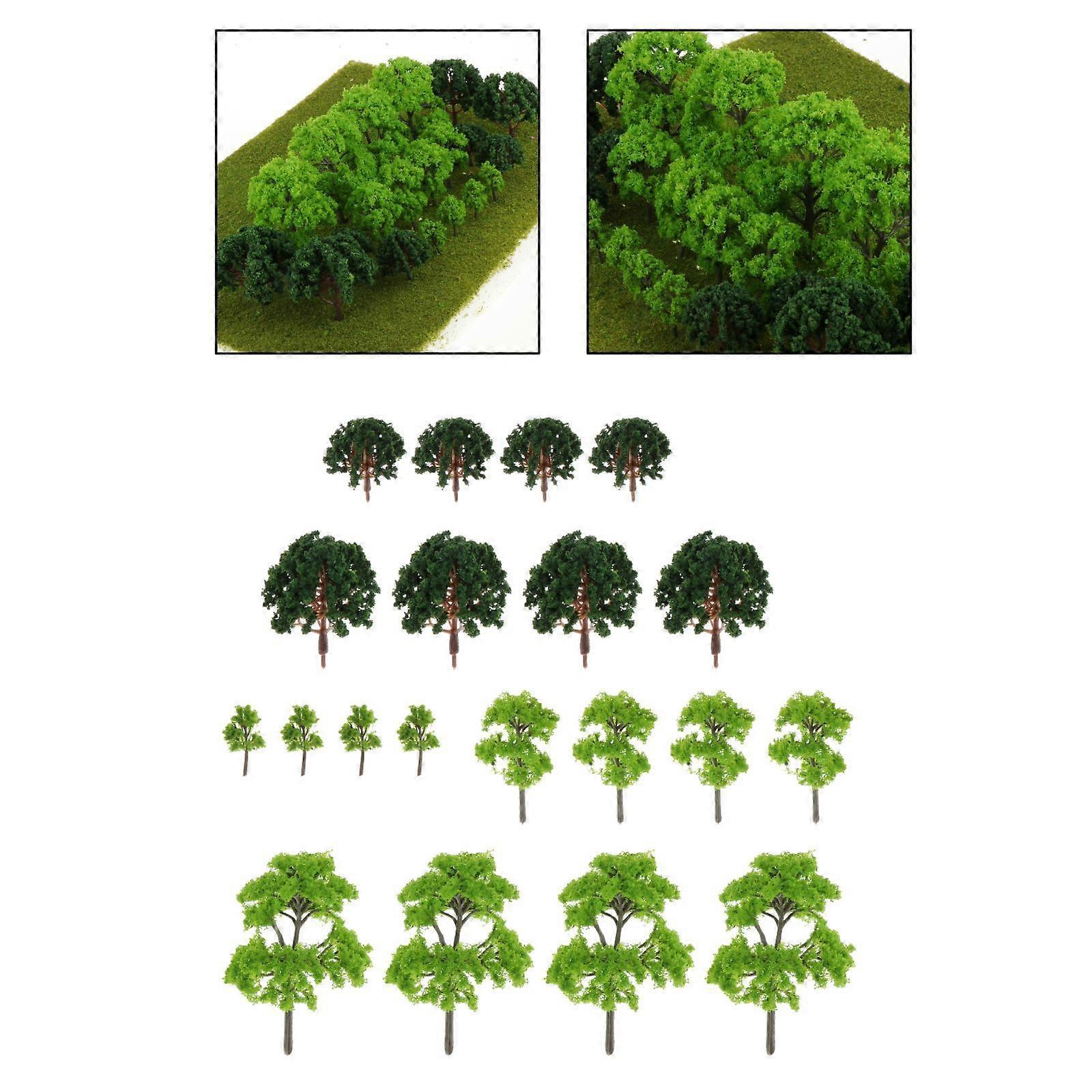 20pcs Mixed Model Trees Miniature Trees, Toy Trees for Model Train Scenery, Fake Trees for Projects, Building Model Decor Model Scenery