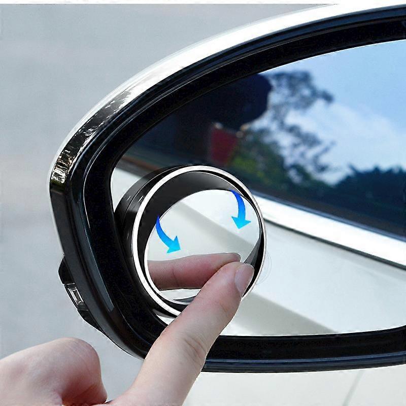 Because Mirror with small round mirror, suction cup, large field of vision adjustable at 360 degrees, auxiliary wide