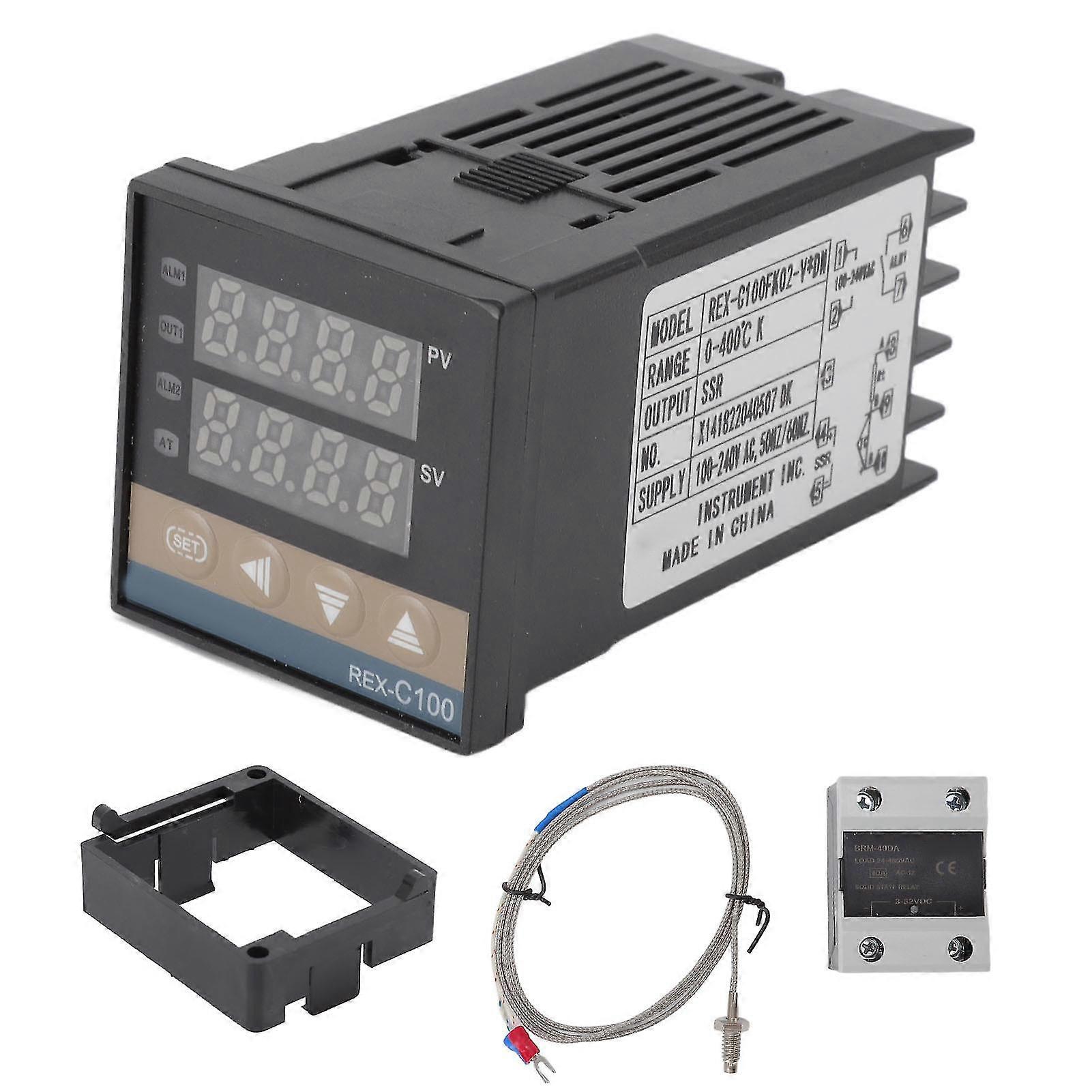 Thermostat Temperature Controller 0 to 400 Degree Celsius with K Thermocouple and Relay 100-240V