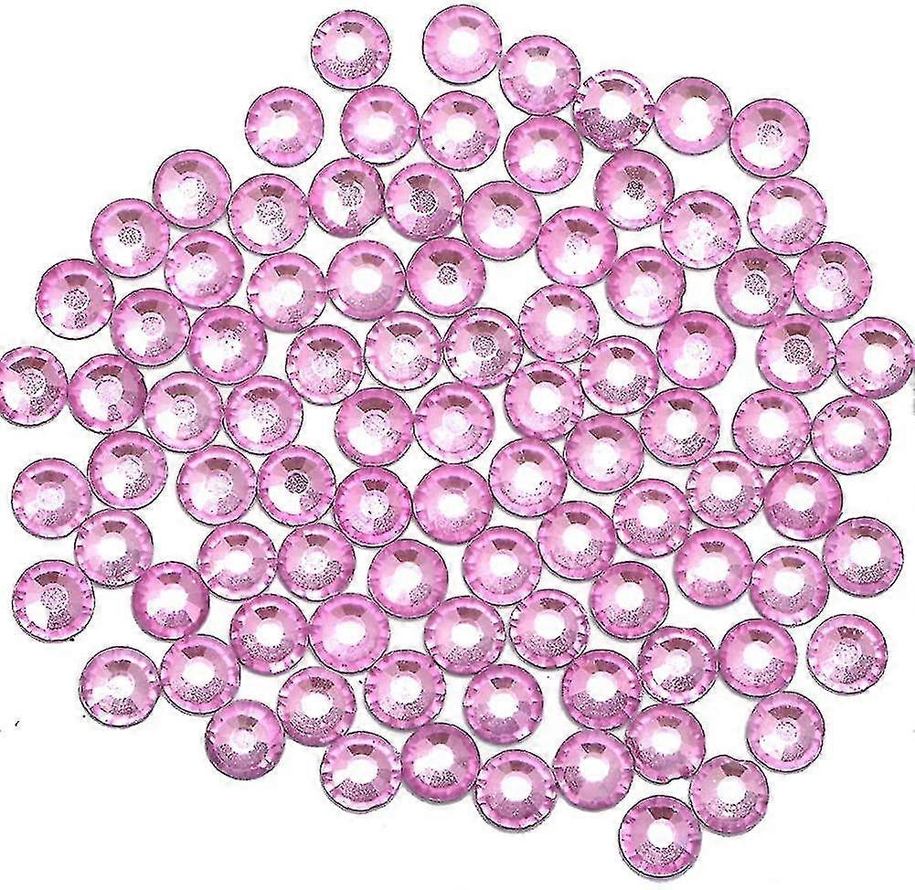1000 Pieces Hot Fix Glass Flatback Rhinestones Round Crystal Gems (fuchsia, Ss20)