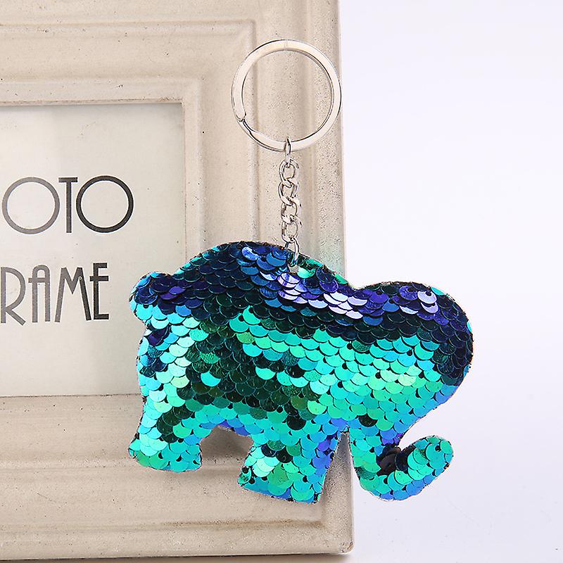 Sequined Elephant Key Chain Pendant