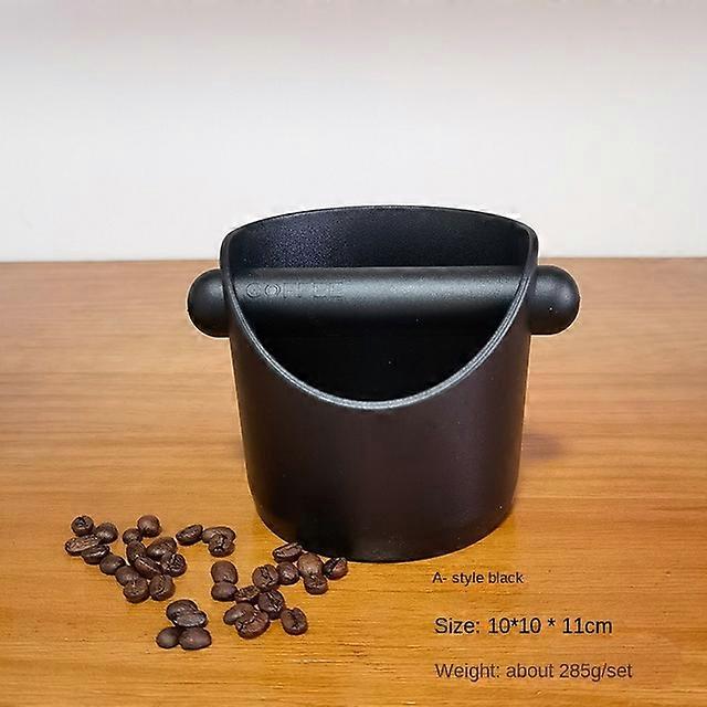 2-Piece Set Coffee Knock Box Shock-Absorbent Espresso Box for Barista Coffee Grind Anti-slip Espresso Dump Bin Grind Waste Bin