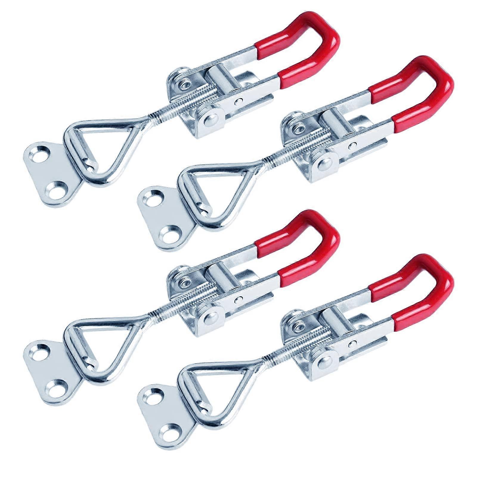 Toggle Clamp,4 pcs Adjustable Toggle Catch Toggle Latch Metal Clamps for Door Cabinet Box Case Trunk Tool Boxes