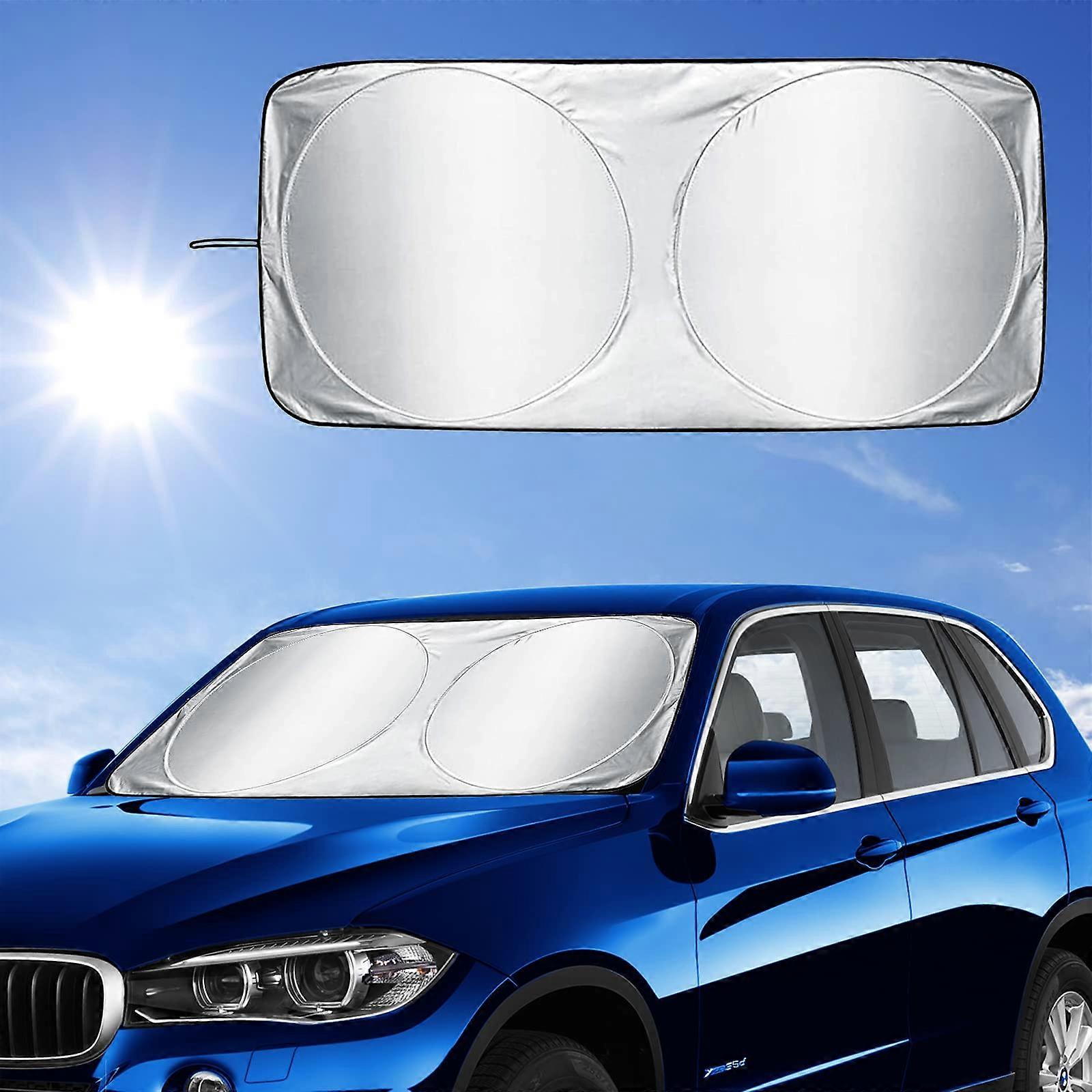 Car Windscreen Sun Shade,Front Windshield Sunshade,Foldable Reflective UV Dust Protector,Automotive Ray Protection Block Parasol,Keep Your Vehicle Coo