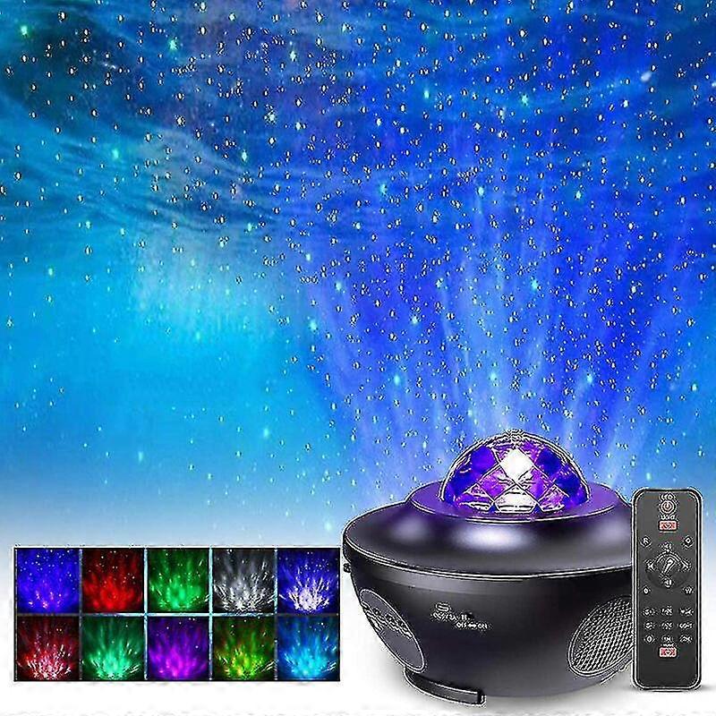 Led Star Projector Lamp, Rotating Night Light Projector With 21 Modes & Remote Control & Timer & Speaker & Bluetooth Ocean Star Ceiling Light Projecto