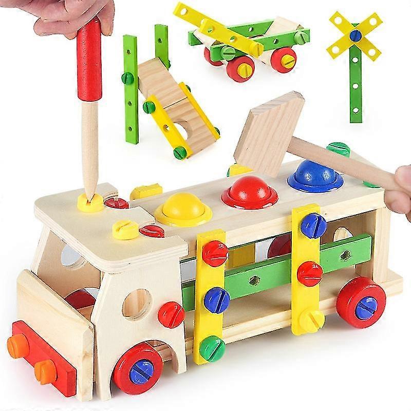 Building Block Set  Type Disassembly And Assembly Engineering Vehicle Educational Toy
