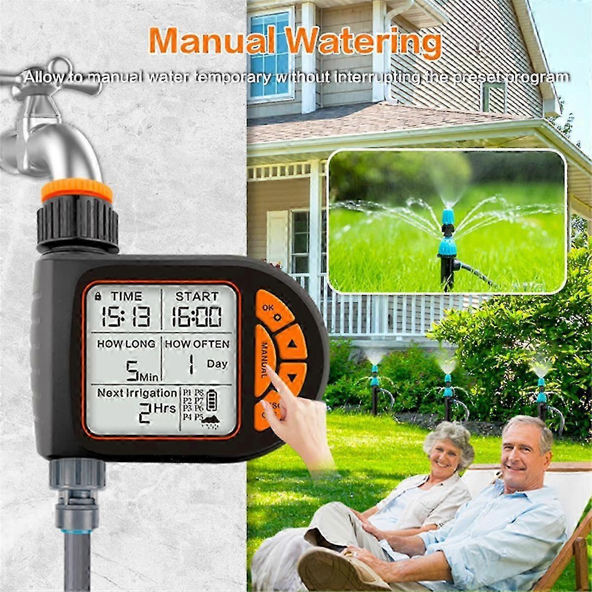 New Lcd Display Water Timer Waterproof Ip65 Home Garden Irrigation Rainfall Timer Automatic Controller System