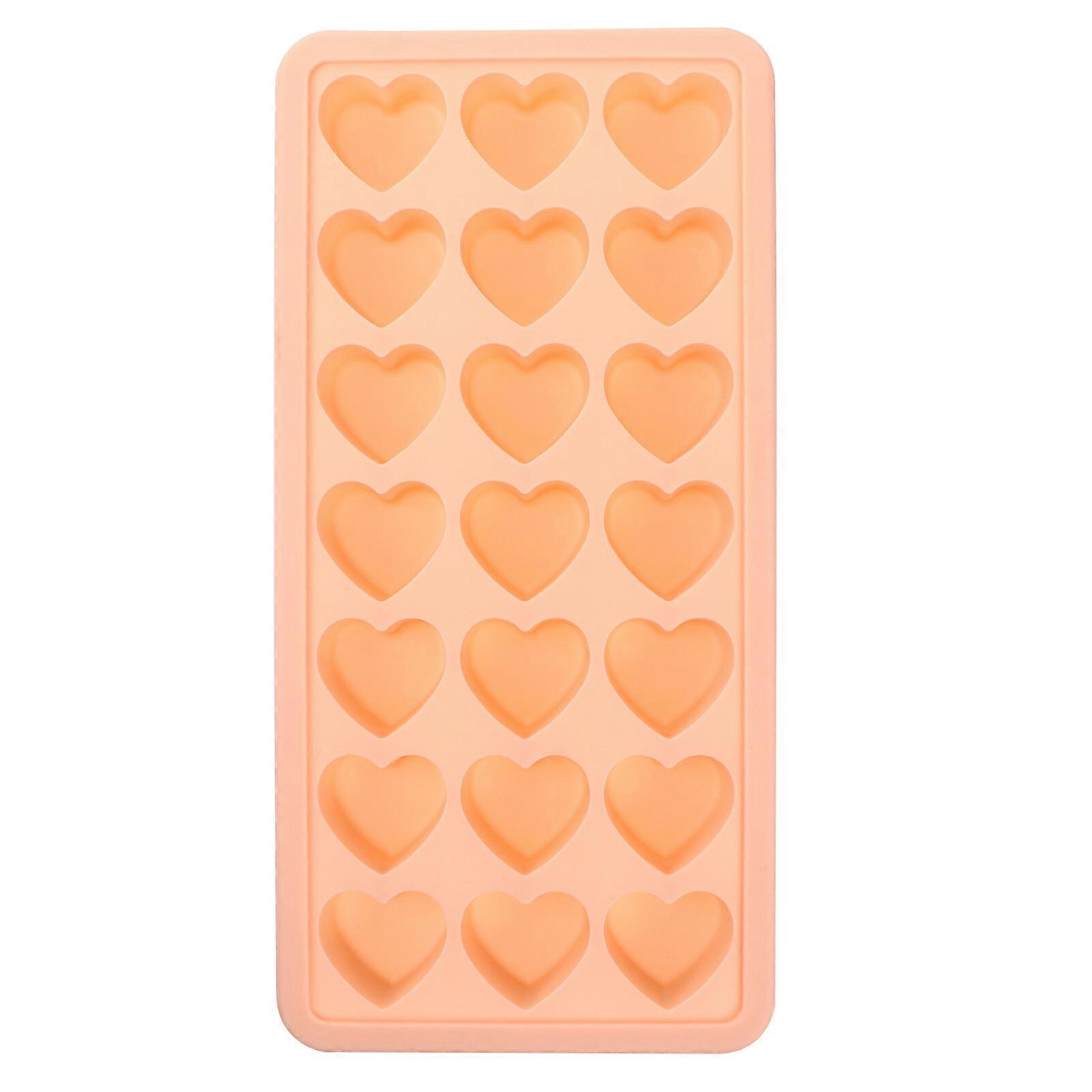 1pc Heart Shape Stackable Ice Tray Silicone Ice Cube Mold Easy Release Mould