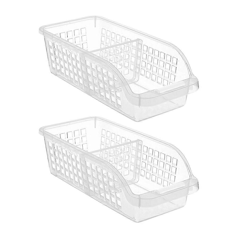 2Pcs Refrigerator Storage Containers Transparent Storage Boxes Fruits Vegetables Boxes