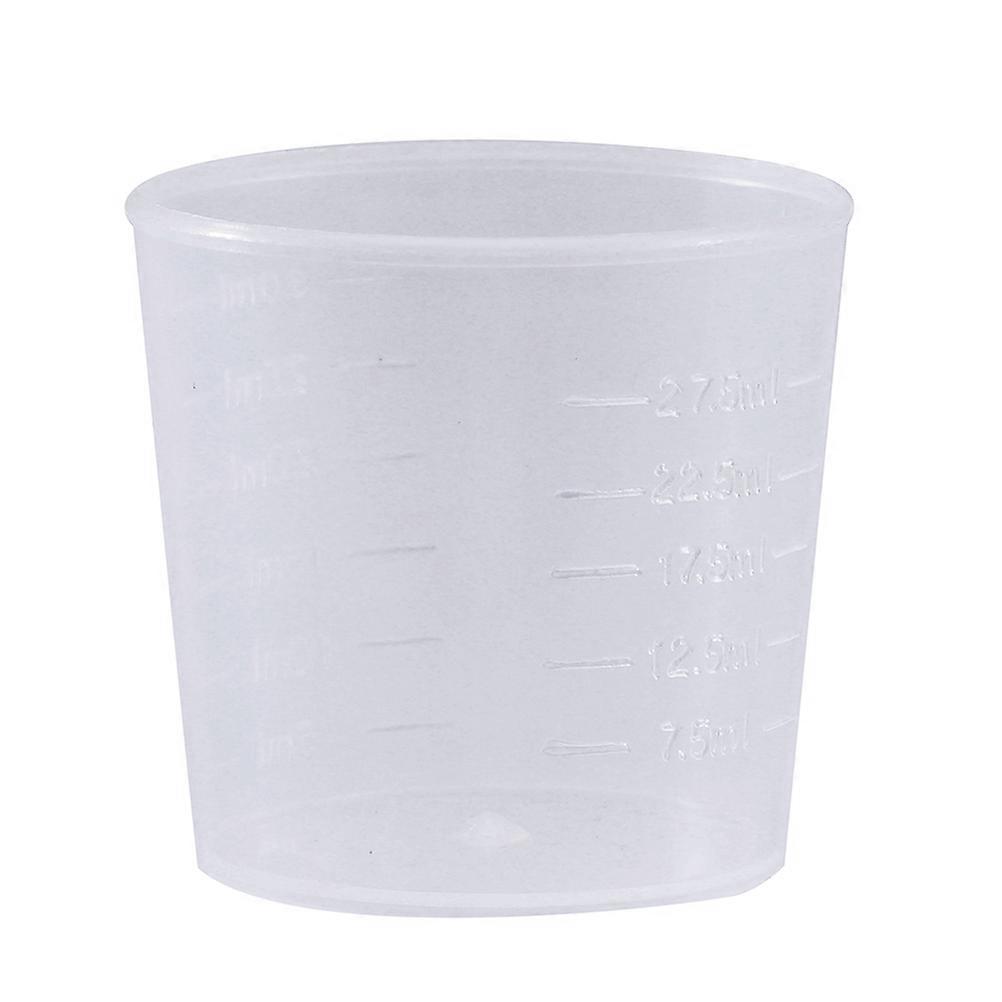 25pcs 30ml Plastic Graduated Cups Measuring Scale Cups Transparent Liquid Container for Mixing Paint Stain Epoxy Resin