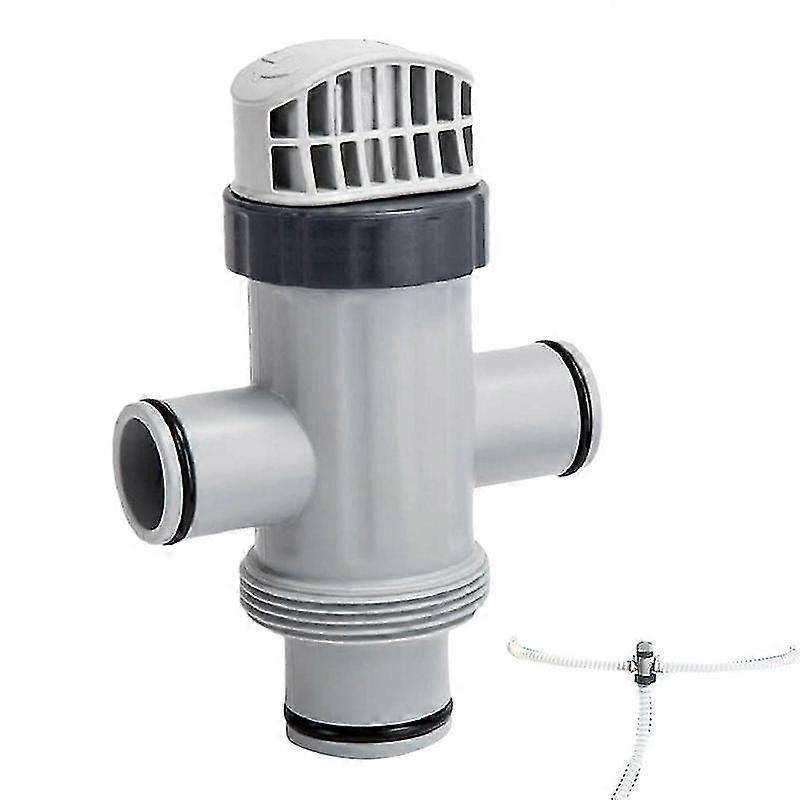 Gray Split Pool Plunger Valve - Hose Fitting Replacement | Multifunctional Universal Abs | Long-lasting Pool Accessories