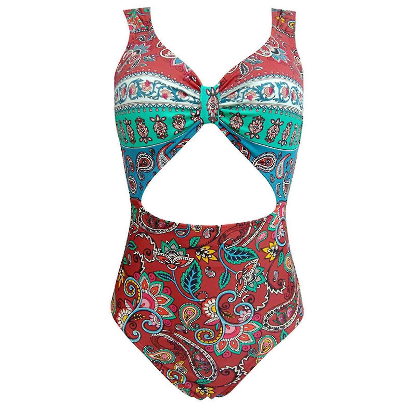 Maillot de bain une pièce Mode Hollow Maillot de bain imprimé Maillot de bain Sexy Beachwear